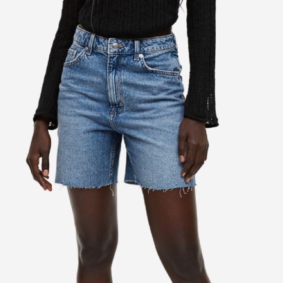 H&M high waisted denim shorts - Picture 4 of 4